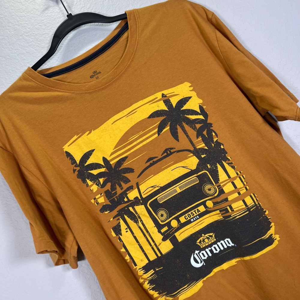 Corona Extra Beer T Shirt Mens‎ Medium Costa Maya Palm Tree Graphic